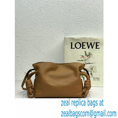 Loewe Mini Flamenco Clutch Bag in Nappa Calfskin Brown