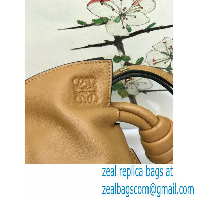 Loewe Mini Flamenco Clutch Bag in Nappa Calfskin Brown