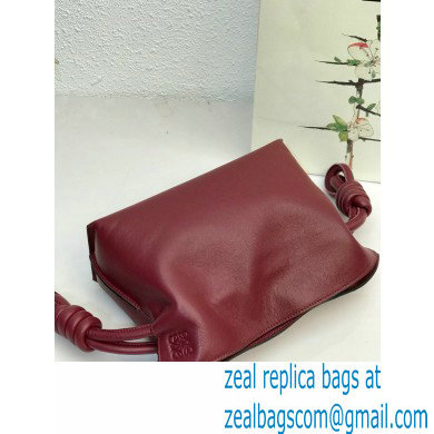 Loewe Mini Flamenco Clutch Bag in Nappa Calfskin Burgundy - Click Image to Close