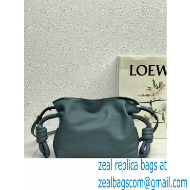 Loewe Mini Flamenco Clutch Bag in Nappa Calfskin Dusty Blue - Click Image to Close