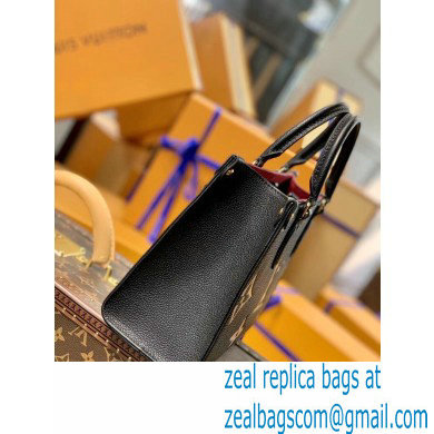 Louis Vuitton Bicolor Onthego PM Bag Monogram Empreinte Leather M45659 Black 2021 - Click Image to Close