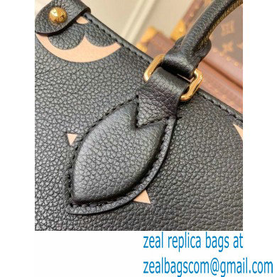 Louis Vuitton Bicolor Onthego PM Bag Monogram Empreinte Leather M45659 Black 2021 - Click Image to Close