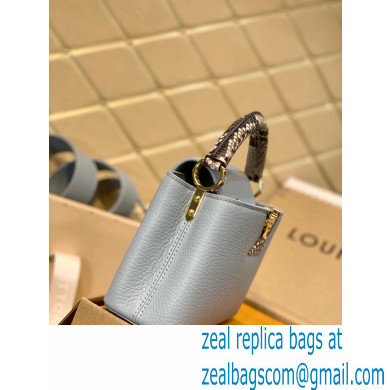 Louis Vuitton Capucines Mini Bag Python Handle M55920 Bleu Blue