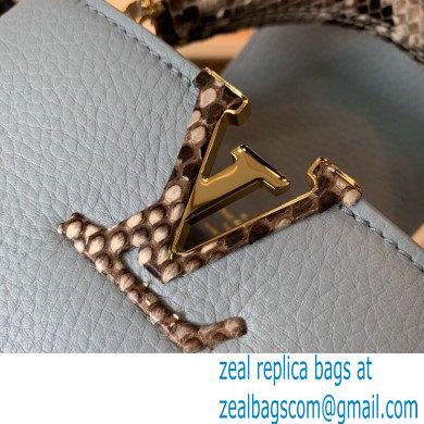 Louis Vuitton Capucines Mini Bag Python Handle M55920 Bleu Blue - Click Image to Close