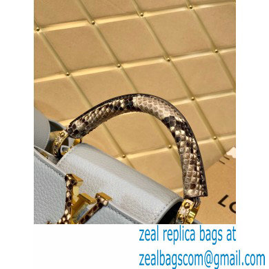 Louis Vuitton Capucines Mini Bag Python Handle M55920 Bleu Blue