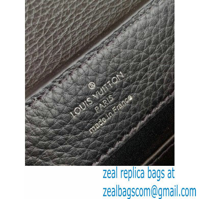 Louis Vuitton Capucines Mini Bag Python Handle N97962 Black/Pink