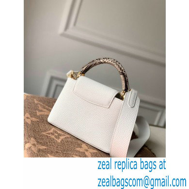 Louis Vuitton Capucines Mini Bag Python Handle N98477 White