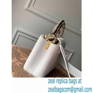 Louis Vuitton Capucines Mini Bag Python Handle N98477 White