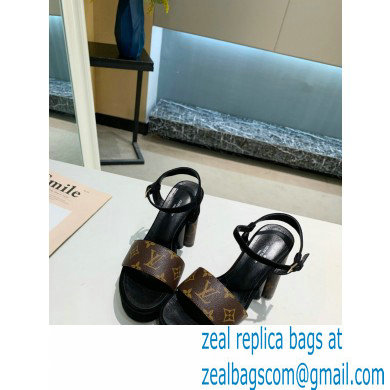 Louis Vuitton Heel 11.5cm Platform 4cm Podium Sandals Monogram Canvas 2021