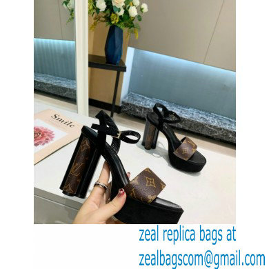 Louis Vuitton Heel 11.5cm Platform 4cm Podium Sandals Monogram Canvas 2021