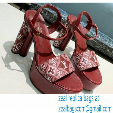 Louis Vuitton Heel 11.5cm Platform 4cm Since 1854 Podium Sandals Burgundy 2021