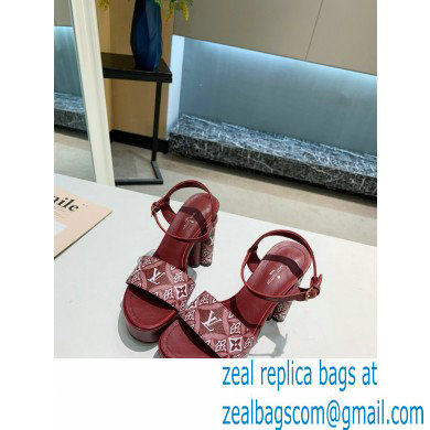 Louis Vuitton Heel 11.5cm Platform 4cm Since 1854 Podium Sandals Burgundy 2021