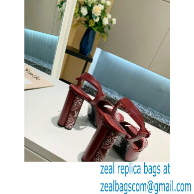 Louis Vuitton Heel 11.5cm Platform 4cm Since 1854 Podium Sandals Burgundy 2021