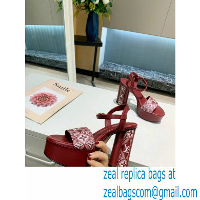 Louis Vuitton Heel 11.5cm Platform 4cm Since 1854 Podium Sandals Burgundy 2021