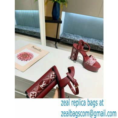 Louis Vuitton Heel 11.5cm Platform 4cm Since 1854 Podium Sandals Burgundy 2021