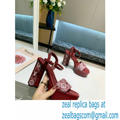 Louis Vuitton Heel 11.5cm Platform 4cm Since 1854 Podium Sandals Burgundy 2021