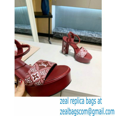 Louis Vuitton Heel 11.5cm Platform 4cm Since 1854 Podium Sandals Burgundy 2021