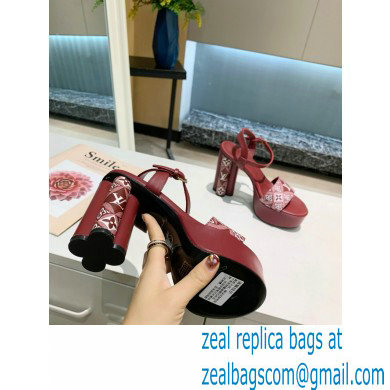 Louis Vuitton Heel 11.5cm Platform 4cm Since 1854 Podium Sandals Burgundy 2021