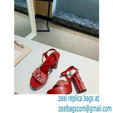 Louis Vuitton Heel 11.5cm Platform 4cm Since 1854 Podium Sandals Red 2021