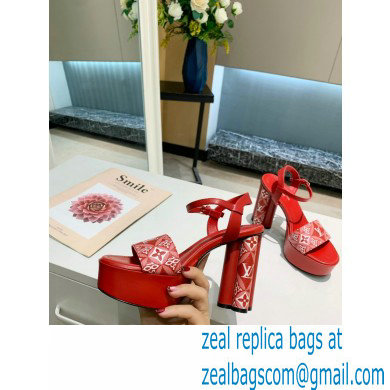 Louis Vuitton Heel 11.5cm Platform 4cm Since 1854 Podium Sandals Red 2021