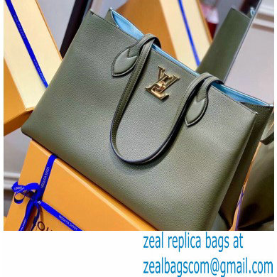 Louis Vuitton Lockme Shopper Tote Bag M57508 Khaki Green 2021 - Click Image to Close