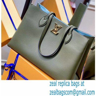 Louis Vuitton Lockme Shopper Tote Bag M57508 Khaki Green 2021