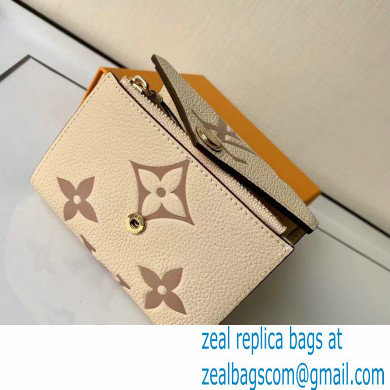 Louis Vuitton Monogram Empreinte Leather Victorine Wallet M80086 Cream/Bois de Rose Pink 2021 - Click Image to Close