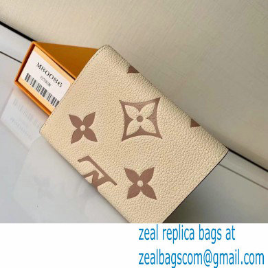 Louis Vuitton Monogram Empreinte Leather Victorine Wallet M80086 Cream/Bois de Rose Pink 2021