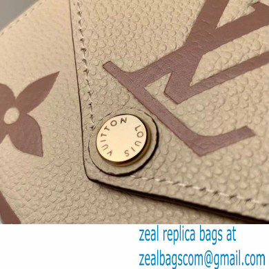 Louis Vuitton Monogram Empreinte Leather Victorine Wallet M80086 Cream/Bois de Rose Pink 2021