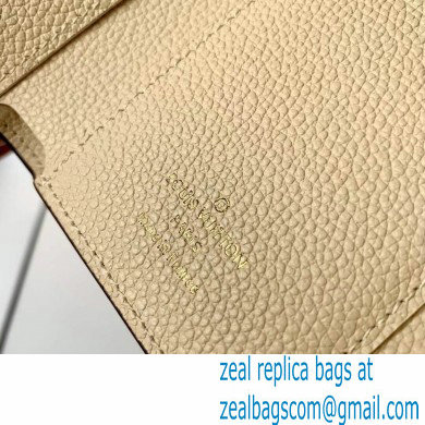 Louis Vuitton Monogram Empreinte Leather Victorine Wallet M80086 Cream/Bois de Rose Pink 2021 - Click Image to Close