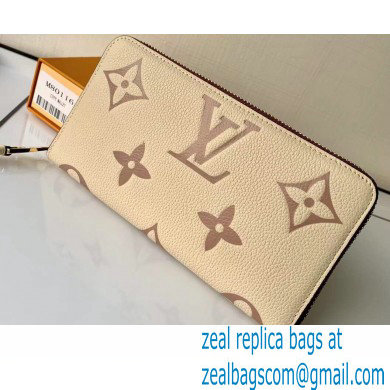 Louis Vuitton Monogram Empreinte Leather Zippy Wallet M80116 Cream/Bois de Rose Pink 2021 - Click Image to Close