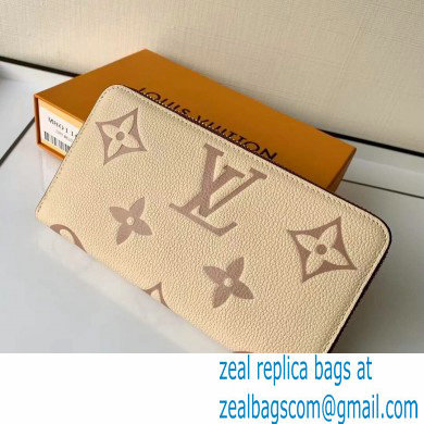 Louis Vuitton Monogram Empreinte Leather Zippy Wallet M80116 Cream/Bois de Rose Pink 2021 - Click Image to Close