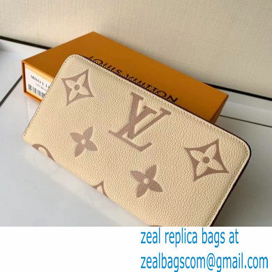 Louis Vuitton Monogram Empreinte Leather Zippy Wallet M80116 Cream/Bois de Rose Pink 2021