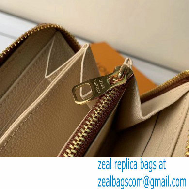 Louis Vuitton Monogram Empreinte Leather Zippy Wallet M80116 Cream/Bois de Rose Pink 2021