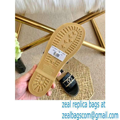Louis Vuitton Monogram LV Dauphine Espadrilles Slipper Sandals Black 2021