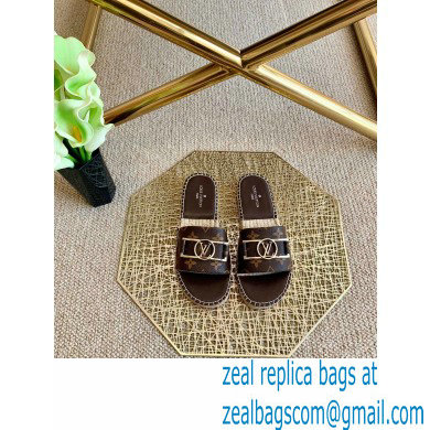 Louis Vuitton Monogram LV Dauphine Espadrilles Slipper Sandals Coffee 2021