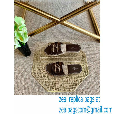 Louis Vuitton Monogram LV Dauphine Espadrilles Slipper Sandals Coffee 2021