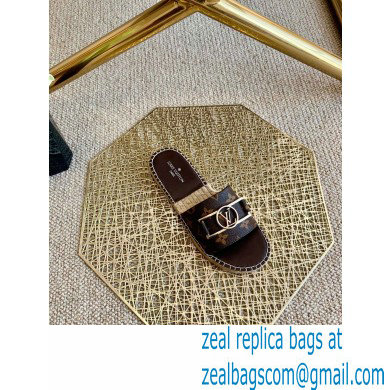 Louis Vuitton Monogram LV Dauphine Espadrilles Slipper Sandals Coffee 2021 - Click Image to Close