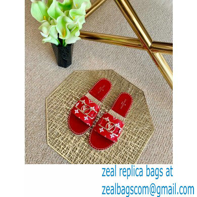 Louis Vuitton Monogram LV Dauphine Espadrilles Slipper Sandals Red 2021