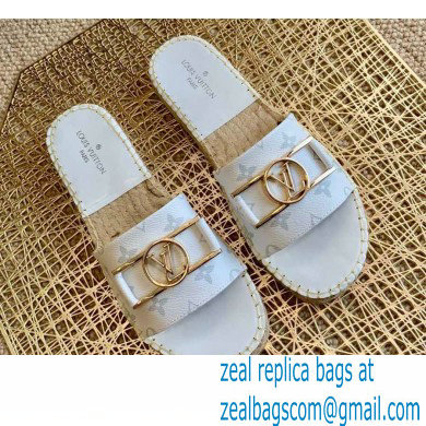 Louis Vuitton Monogram LV Dauphine Espadrilles Slipper Sandals White 2021