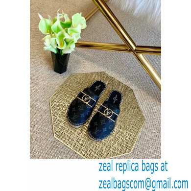 Louis Vuitton Monogram LV Dauphine Espadrilles Slippers Black 2021