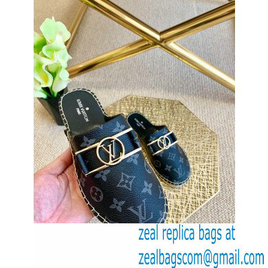 Louis Vuitton Monogram LV Dauphine Espadrilles Slippers Black 2021