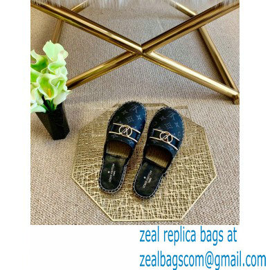 Louis Vuitton Monogram LV Dauphine Espadrilles Slippers Black 2021