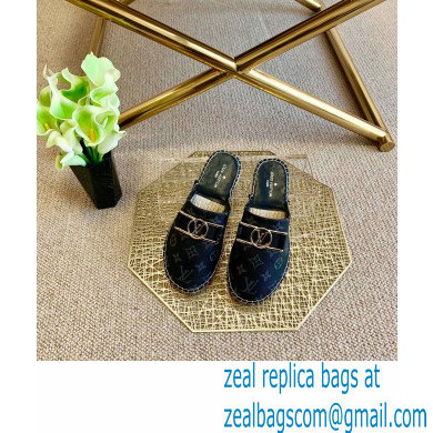 Louis Vuitton Monogram LV Dauphine Espadrilles Slippers Black 2021