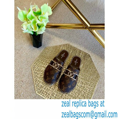 Louis Vuitton Monogram LV Dauphine Espadrilles Slippers Coffee 2021 - Click Image to Close