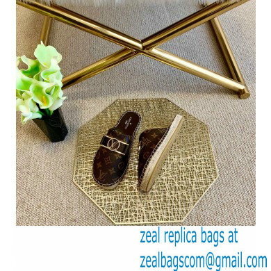 Louis Vuitton Monogram LV Dauphine Espadrilles Slippers Coffee 2021 - Click Image to Close