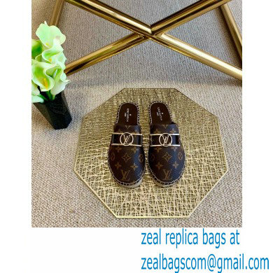 Louis Vuitton Monogram LV Dauphine Espadrilles Slippers Coffee 2021