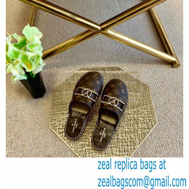 Louis Vuitton Monogram LV Dauphine Espadrilles Slippers Coffee 2021 - Click Image to Close