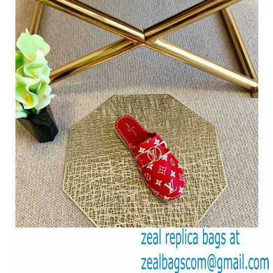 Louis Vuitton Monogram LV Dauphine Espadrilles Slippers Red 2021 - Click Image to Close