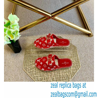 Louis Vuitton Monogram LV Dauphine Espadrilles Slippers Red 2021 - Click Image to Close